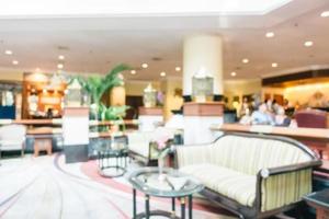 Abstract blur and defocused luxury hotel and lobby interior photo