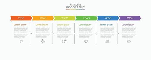 Business data visualization timeline infographic icons designed for abstract background template vector