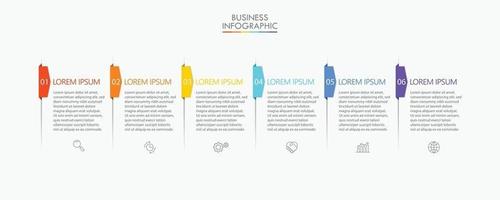 Business data visualization timeline infographic icons designed for abstract background template vector