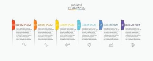 Business data visualization timeline infographic icons designed for abstract background template vector