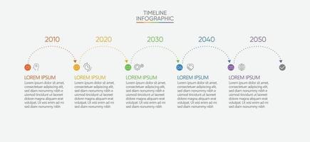 Business data visualization timeline infographic icons designed for abstract background template vector