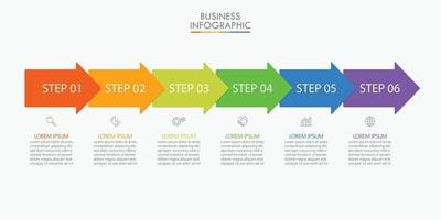 Business data visualization timeline infographic icons designed for abstract background template vector