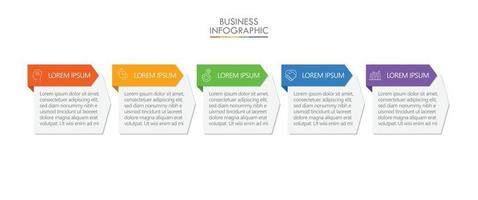 Business data visualization timeline infographic icons designed for abstract background template vector