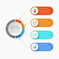 Business circle timeline infographic icons designed for abstract background template vector