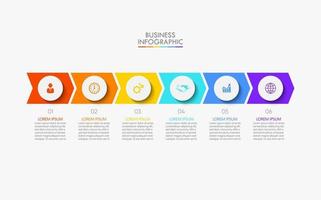 Business data visualization timeline infographic icons designed for abstract background template vector
