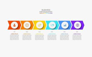 Business data visualization timeline infographic icons designed for abstract background template vector