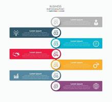 Business data visualization timeline infographic icons designed for abstract background template vector