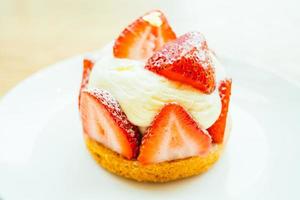 Sweet dessert with strawberry tart photo