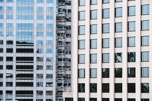 Window pattern textures of building photo