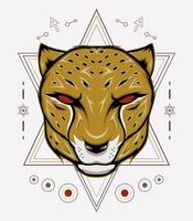 Cheetah Head mascot vector