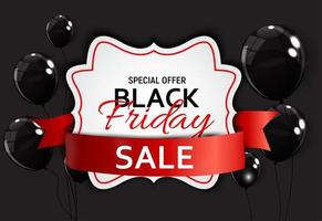 Black Friday Sale Banner Template. Vector Illustration