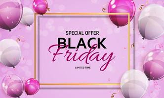 Black Friday Sale Banner Template. Vector Illustration