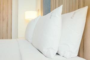 White pillow on bed photo