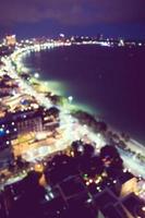 Abstract blur and defocused pattaya city at night photo