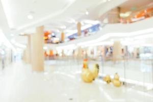 Abstract blur and defocused shopping mall photo