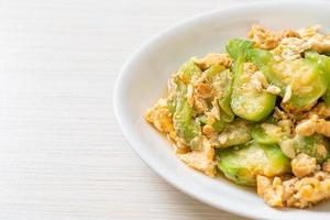 Stir Fried Angled Gourd with Egg photo