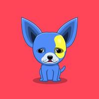 cute chihuahua dog showing sad expression vector