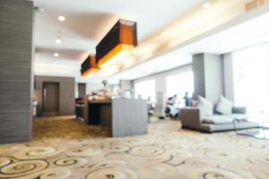 Abstract blur and defocused hotel and lobby lounge photo