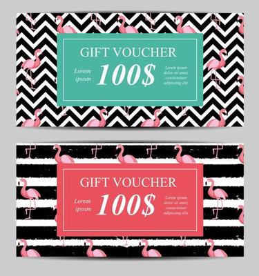 Gift Voucher Template For Your Business. Vector Illustration