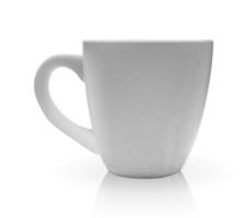 modelo 3d realista de taza de color blanco. ilustración vectorial. vector