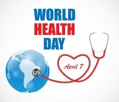 7 de abril, fondo del día mundial de la salud. ilustración vectorial vector