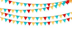 Party Background with Flags Vector Illustration