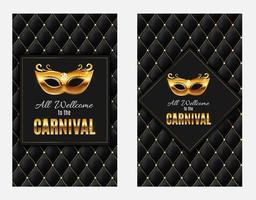 Popular Event Brazil Carnival in South America During Summe.  Background With Party Mask.  Masquerade Concept. Vector Illustration