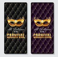 Popular Event Brazil Carnival in South America During Summe.  Background With Party Mask.  Masquerade Concept. Vector Illustration