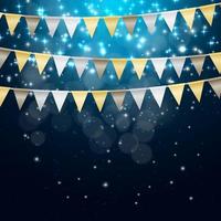 Party Background with Flags Vector Illustration