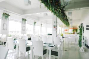 Desenfoque abstracto con bokeh y cafetería y restaurante desenfocado foto