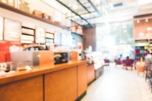 Abstract blur and defocused coffee shop cafe with restaurant photo