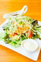 Smoked salmon meat salad photo