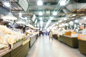 Abstract blur with bokeh and defocused local market photo