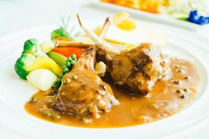 Grilled lamb chops photo