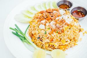 Fried rice with crab meat photo