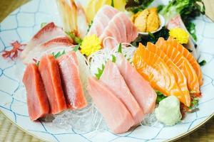 Raw and fresh sashimi fish meat photo