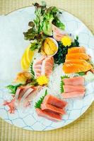 Raw and fresh sashimi fish meat photo