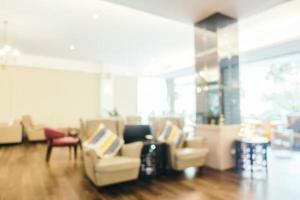 Abstract blur living area in hotel lobby interior photo