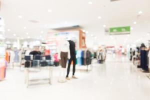 Abstract blur and defocused shopping mall in department store photo