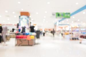 Abstract blur and defocused shopping mall in department store photo