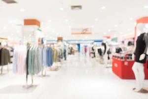 Abstract blur and defocused shopping mall in department store photo