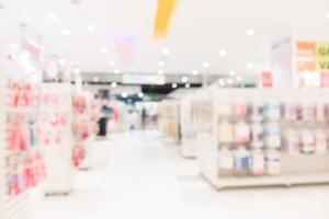 Abstract blur and defocused shopping mall in department store photo