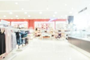 Abstract blur and defocused shopping mall in department store photo