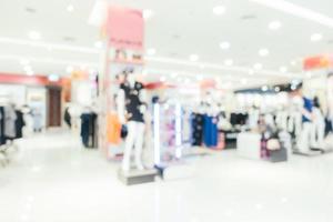 Abstract blur and defocused shopping mall in department store photo