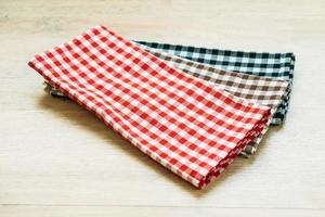 Kitchen cloth on wood table photo