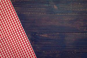 Kitchen cloth on wood table photo