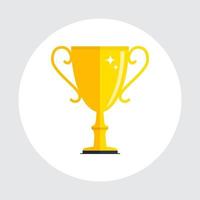 icono de ganador de trofeo de premio de copa de oro vector