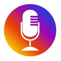 Microphone Icon flat design vector illustration