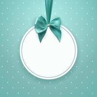 Abstract Vintage Frame with Bow and Ribbon Vector Illustration