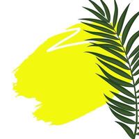 Palm Tree Leaf Silhouette Background Vector Illustration